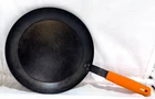 Lodge 12" Seasoned Carbon Steel Skillet Orange Silicone Handle Holder CRS12HH61 Used. Price: $44.99.
