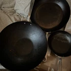 Made Cookware Trio Of 8 & 12.5 13.5 Wok Carbon Steel Frying Pan Set Used. Price: $150.00.