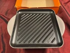 *read* Creuset Enameled Cast Iron Square Grill 9.5" Flint Oyster New. Price: $109.99.