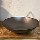 Made In 13.5 Carbon Steel Wok Flat Bottom Non-stick Black New. Price: $110.00.