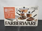 Farberware Cookstart Aluminum Diamondmax Nonstick 15-PC. Cookware Set Copper New. Price: $51.79.