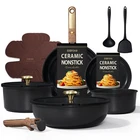 15PCS Ceramic Cookware Set, Pots And Pans Non Stick, Kitchen Cooking ... New. Price: $74.39.