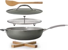 All-in-one Plus Pan Set, 5-QUART Ceramic Non Stick Cooking With Lid, Steamer New. Price: $159.90.
