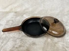 Corning Vision Amber Skillet Fry Pan 7" W/pyrex Lid V-1.5-C Used. Price: $12.28.