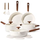 Carote Ceramic Cookware Sets, Pots And Pans Non Stick, 14 Pcs, White New. Price: $182.27.