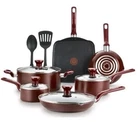 T-fal Easy Care Twelve (12)-PIECE Non-stick Cookware Set Pots And Pans Red New. Price: $80.00.