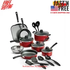 Hot Sale Tramontina Primaware Cookware Set 18PC Nonstick Pots Pans Red Kitchen New. Price: $37.73.