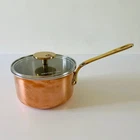 Mauviel 1.9QT Triply Copper Sauce Pan With Glass Lid New. Price: $220.00.