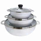 Imusa Caldero Stock Pot With Glass Lid 3PC Set, 1.5/2.5/5.2QT, Cast Aluminum,... New. Price: $74.32.