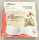 Dwell Appliance 2 Tier Electric Food Steamer/cooker 4.5 Quart Dishwasher Safe New. Price: $30.00.