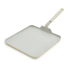 Bobby Flay 11" Aluminum Ceramic Nonstick Square Griddle, Cream White, Dishwasher New. Price: $56.42.