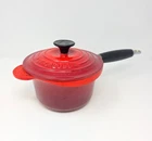 Creuset Enameled Cast Iron Saucepan Pot W Lid 16CM 1/4 Qt France Used. Price: $34.20.