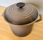 Creuset Enameled Steel 10 Quart Stockpot - Oyster Grey Used. Price: $59.99.