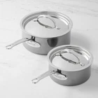 Hestan Nanobond Titanium Stainless-steel Saucepan Set, 1/2-QT. & 3-QT, Free New. Price: $479.89.