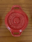 Staub 4 Mini Round La Cocotte Dish W/ Lid Cherry Red, Nos New. Price: $19.25.