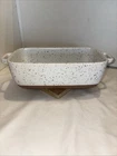 Dolly Parton Speckled Stoneware Baking 9 1/2 X 5 Micro/ Dishwasher Oven Used. Price: $11.00.
