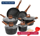 Eslite Life Nonstick Cookware Sets, 12 Pcs Granite Coating Pots And Pans Kit New. Price: $151.86.