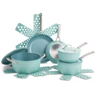 Thyme & Table Acadia 12-PIECE Cookware Set Non-stick Blue New. Price: $247.99.