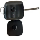 George Foreman Grill Skillet Pan With Press Lid Anodized Steel Fat Away Used. Price: $48.45.