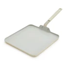 Bobby Flay 11" Aluminum Ceramic Nonstick Square Griddle Cream White Dishwasher New. Price: $55.98.