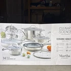 Martha Stewart Ceramic Nonstick Stainless Steel 14 Piece Cookware Set New. Price: $499.69.
