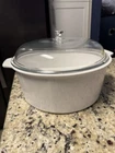 Vintage Princess House Nouveau 6 Quart Dutch Oven With Clear Glass Lid France Used. Price: $72.00.