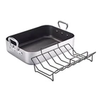 Tramontina, 16" Polished Aluminum Non-stick Roasting Pan V-rack New. Price: $88.00.