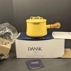 Dansk Kobenstyle Yellow 1.12 Qt Saucepan Butter Warmer With Lid Trivet Nib Mcm New. Price: $124.99.