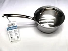 Viking 1.5 Qt Pot With Glass Lid, 3-PLY Stainless Steel, Copper Handle, New. Price: $69.99.
