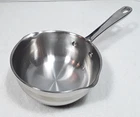 Emeril 1 Qt. Saucepan Pot Double Pour Spout Stainless Steel No Lid Used. Price: $29.95.