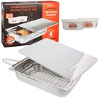 Camerons Large Stovetop Smoker - Stainless (11" X 15" 3.5"), Silver New. Price: $105.99.