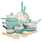 Greenpan Rio 16 Piece Ceramic Nonstick Cookware Set Turquoise Pots & Pans New. Price: $109.99.