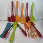 Megachef 12 Piece Silicone Kitchen Utensil Setin Multi-colors Used. Price: $15.95.