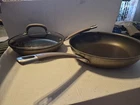 Circulon Premier Professional Skillet 10" 12" W Lid Hard Anodized Induction 3PC Used. Price: $29.99.
