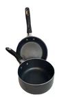 Guy Fieri 8" & 2QT Blk Frying Pan Pot Nonstick Aluminum Stay Cool Grip Handle Used. Price: $24.89.