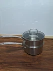 Cuisinart Multiclad 2 Qt Saucepan W/ Cover & Double Boiler Insert CLCS19-18 Used. Price: $25.00.