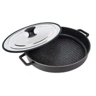 Masterpan Nonstick Stovetop Oven Grill & Stainless Steel Lid, Black 12" (30C New. Price: $69.99.