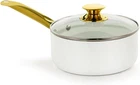 3.5QT Ceramic Non-stick Sauce Pan With Lid, Multipurpose For Simmering New. Price: $46.72.