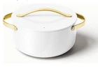 Caraway Dutch Oven With Lid 6.5 Qt, 10.5" Non-stick Ceramic Coating White/gold New. Price: $65.00.