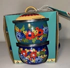 New Pioneer Woman - Dazzling Dahlia Mini Dutch Ovens Set Of 2 1.06QT. (1L). Price: $34.00.