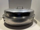 Mirro Heavy Duty Oval Aluminum Roaster Pan W/ Vented Lid & Rack 877 16"L X 10"W Used. Price: $37.90.