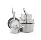 All Clad D5 Stainless Steel 10 Piece Cookware Set Induction Compatible New. Price: $719.20.