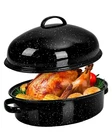 Roasting Pan With Lid & Rack 18 Inch Extra Large Deep Oven Baking Pot, Enamel... New. Price: $119.22.
