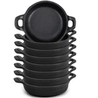 Mini Cast Iron Skillets Oven Safe Black 5 X 1.3 Inch 8 Pack Cookware New. Price: $63.95.