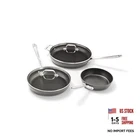 All-clad HA1 Hard Anodized Nonstick Fry Pan Set 5-PIECE Cookware, New. Price: $234.54.