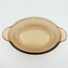Corning V-14-B Amber Oval Casserole Dish 14OZ 8.5" W/ Handles Usa Visions Used. Price: $11.99.
