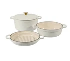 Sur La Table Enameled Cast Iron Stackable Cookware Set Heavy-duty Grill Pan Nib New. Price: $109.99.