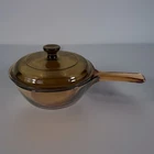 Visions Corning Pyrex Glass .5L Sauce Pan Cookware Brown Amber & Lid P81C Used. Price: $16.99.