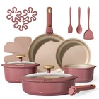 Nonstick Cookware Detachable Handle Oven Safe Red Carote Pots Pans Sets New. Price: $89.99.