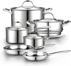 Cooks Standard Stainless Steel Kitchen Cookware Sets 10 Piece, Silver New. Price: $282.99.